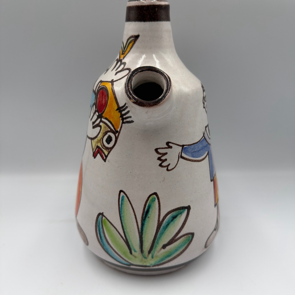 De Simone Italy Hand Painted Pottery Pitcher Folk Art Ceramic Jug Signed 08 - Picture 2 of 7